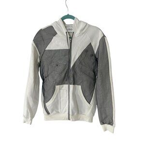 QBISM Quentin Nghiem Vintage Denim Patchwork Zip Up Hoodie Sz M NEW